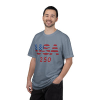 Load image into Gallery viewer, USA 250 T-Shirt — American Flag Patriotic Tee for Independence Day Celebrations/Comfort Colors
