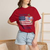 Load image into Gallery viewer, America 250 Years Flag Floral T-Shirt — God Shed His Grace/Comfort Colors