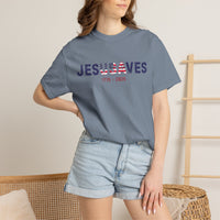 Load image into Gallery viewer, Jesus Saves Patriotic T-Shirt — USA Flag/Comfort Colors
